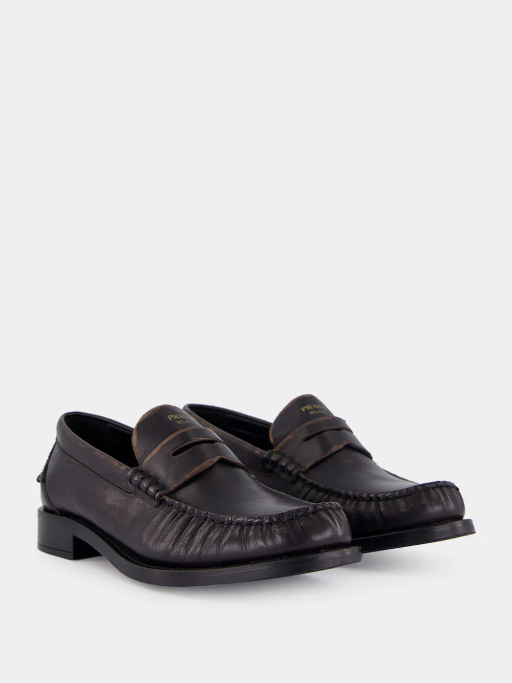 Black Leather Loafers - Image 3