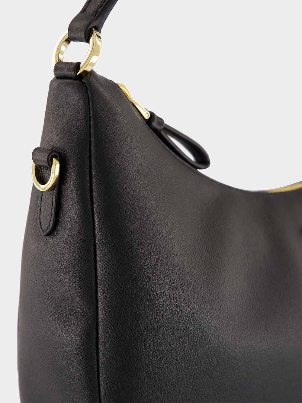 Black Leather Shoulder Bag - Image 8