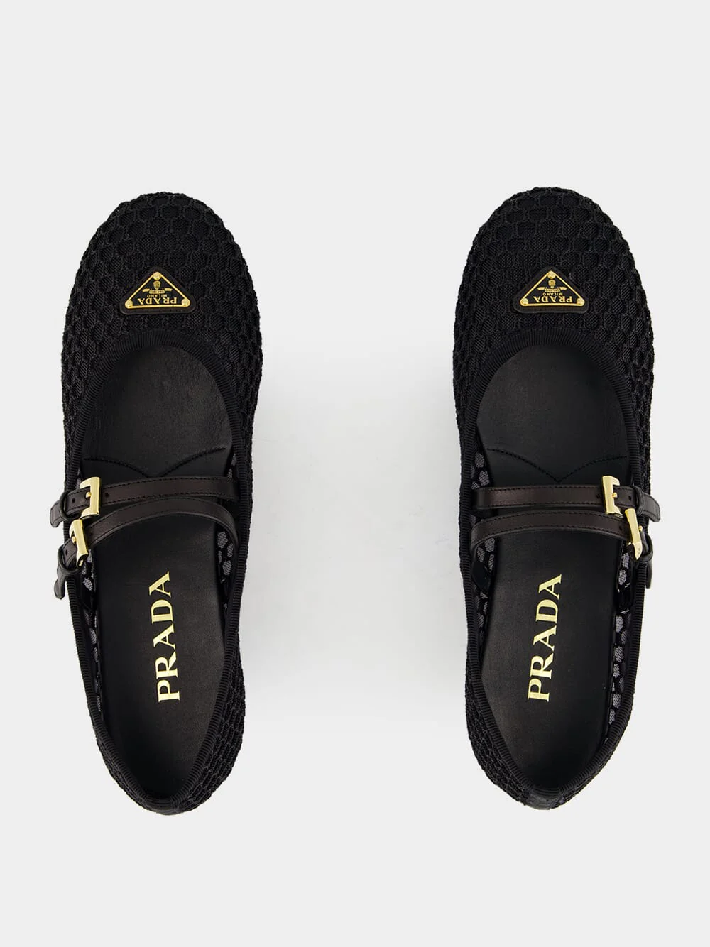 Black Mesh Fabric ballerinas - Image 4