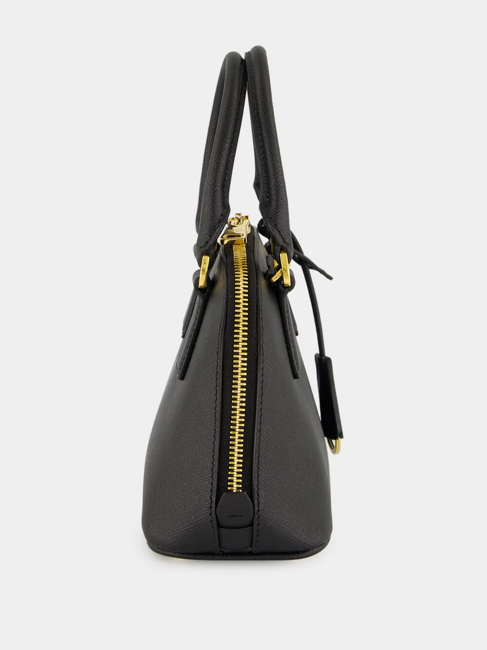 Black Mini Promenade Leather Bag - Image 4