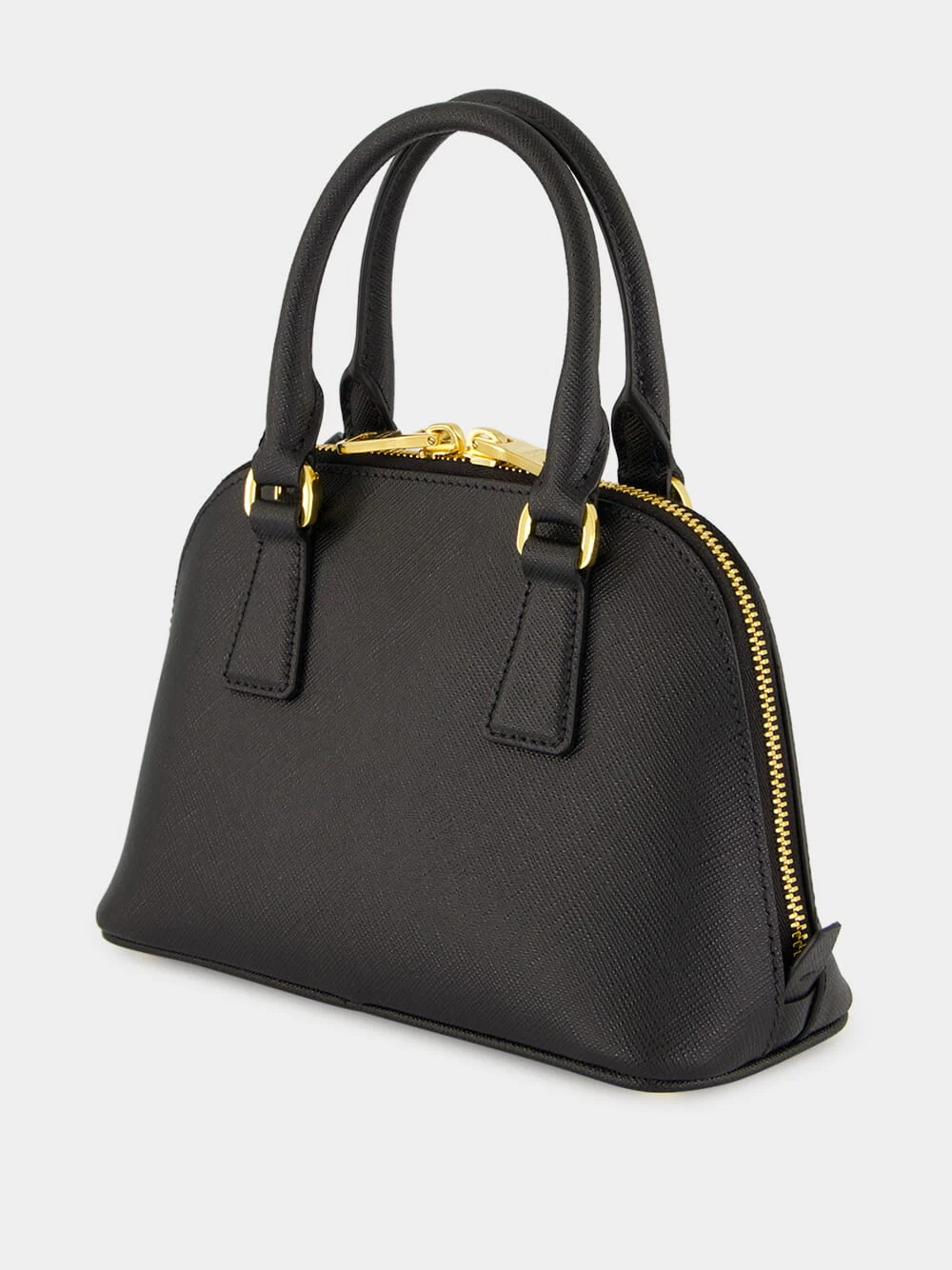 Black Mini Promenade Leather Bag - Image 5