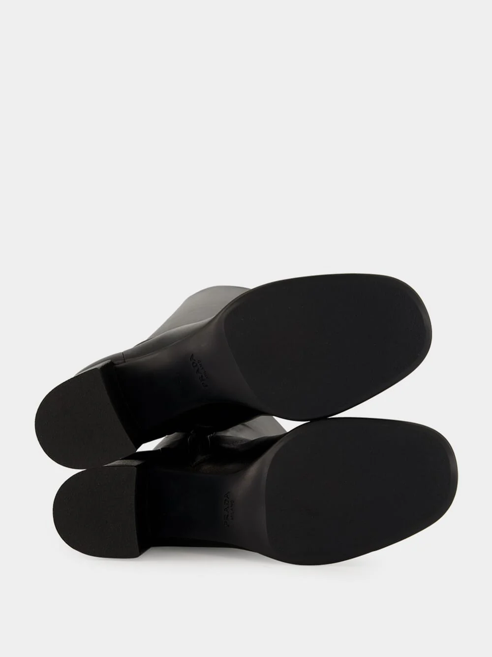 Black Nappa Leather Knee-High Boots - Image 5