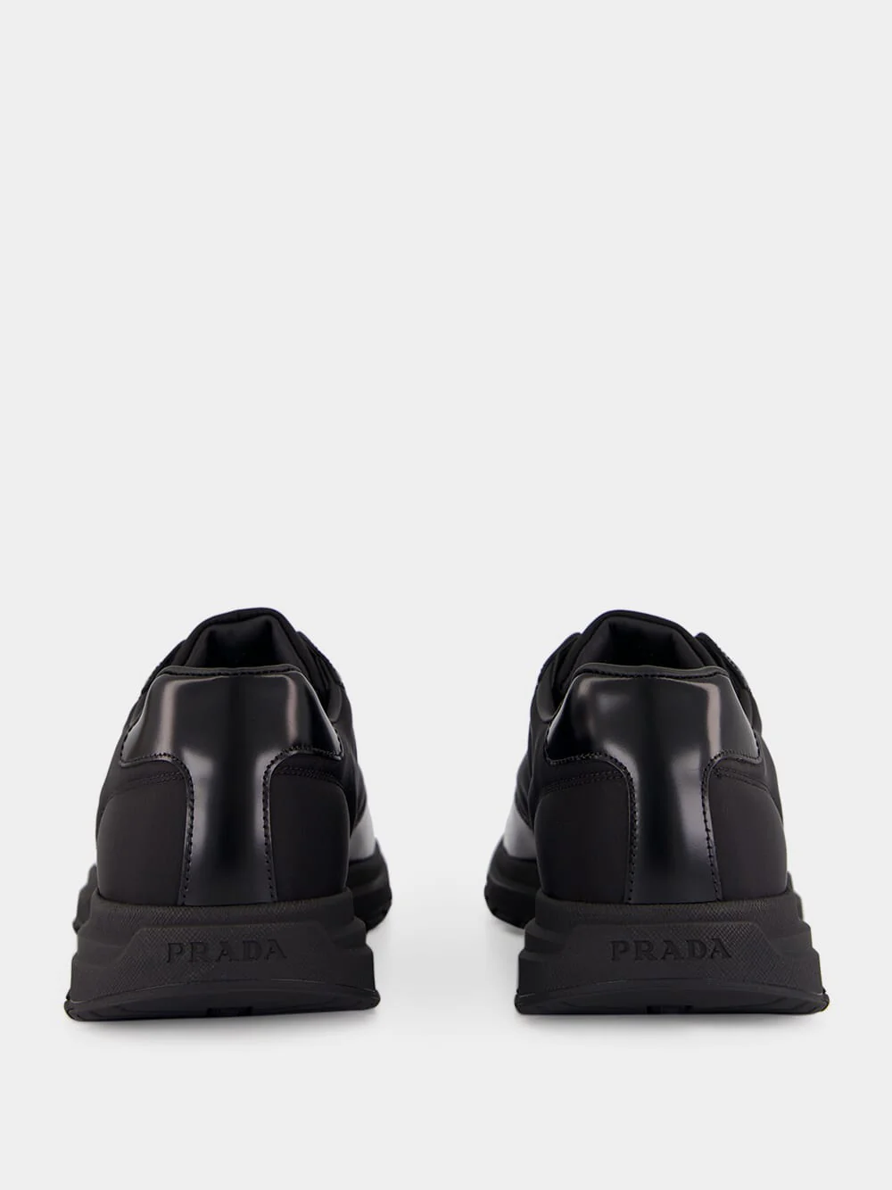 Black Prax 01 Re-Nylon and Brushed Leather Sneakers - Image 5