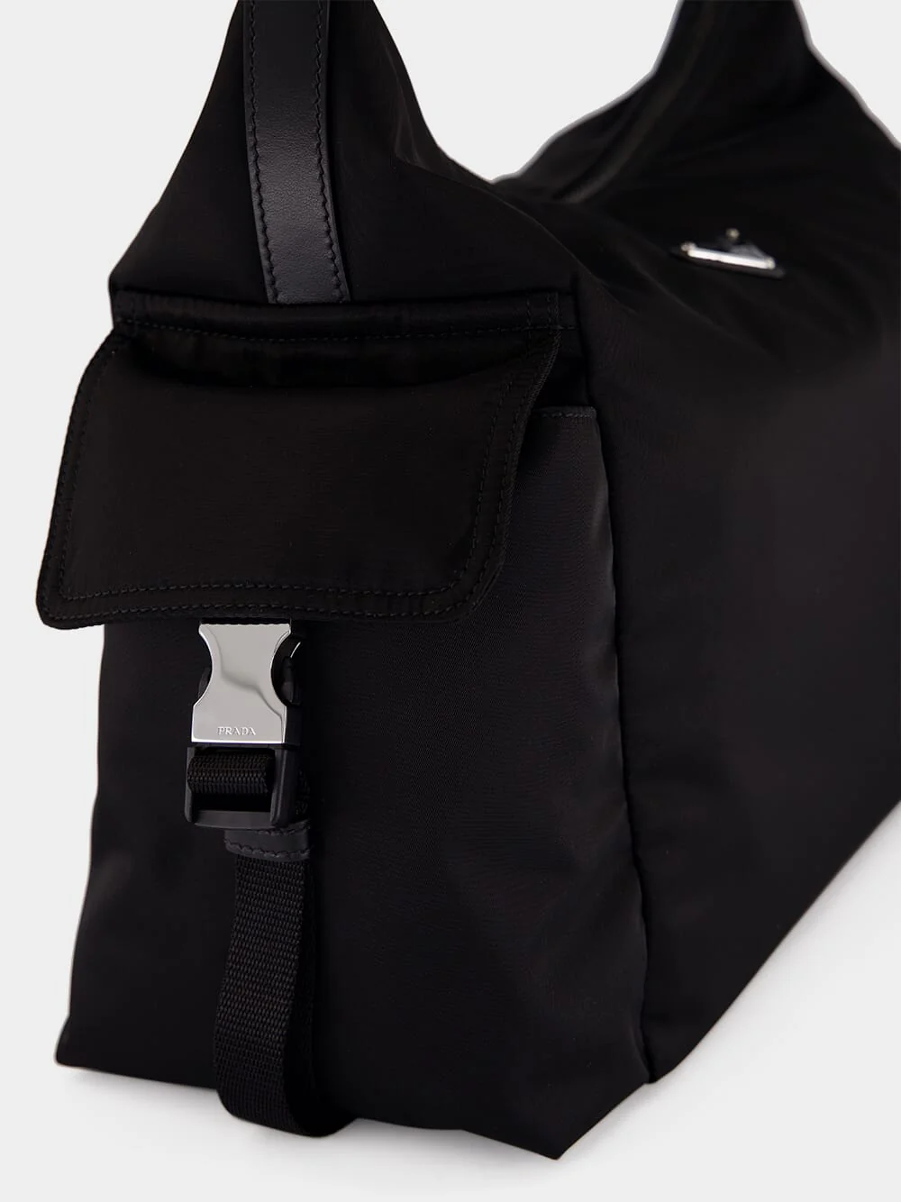 Black Re-Nylon and Leather Explore Bag - Image 10
