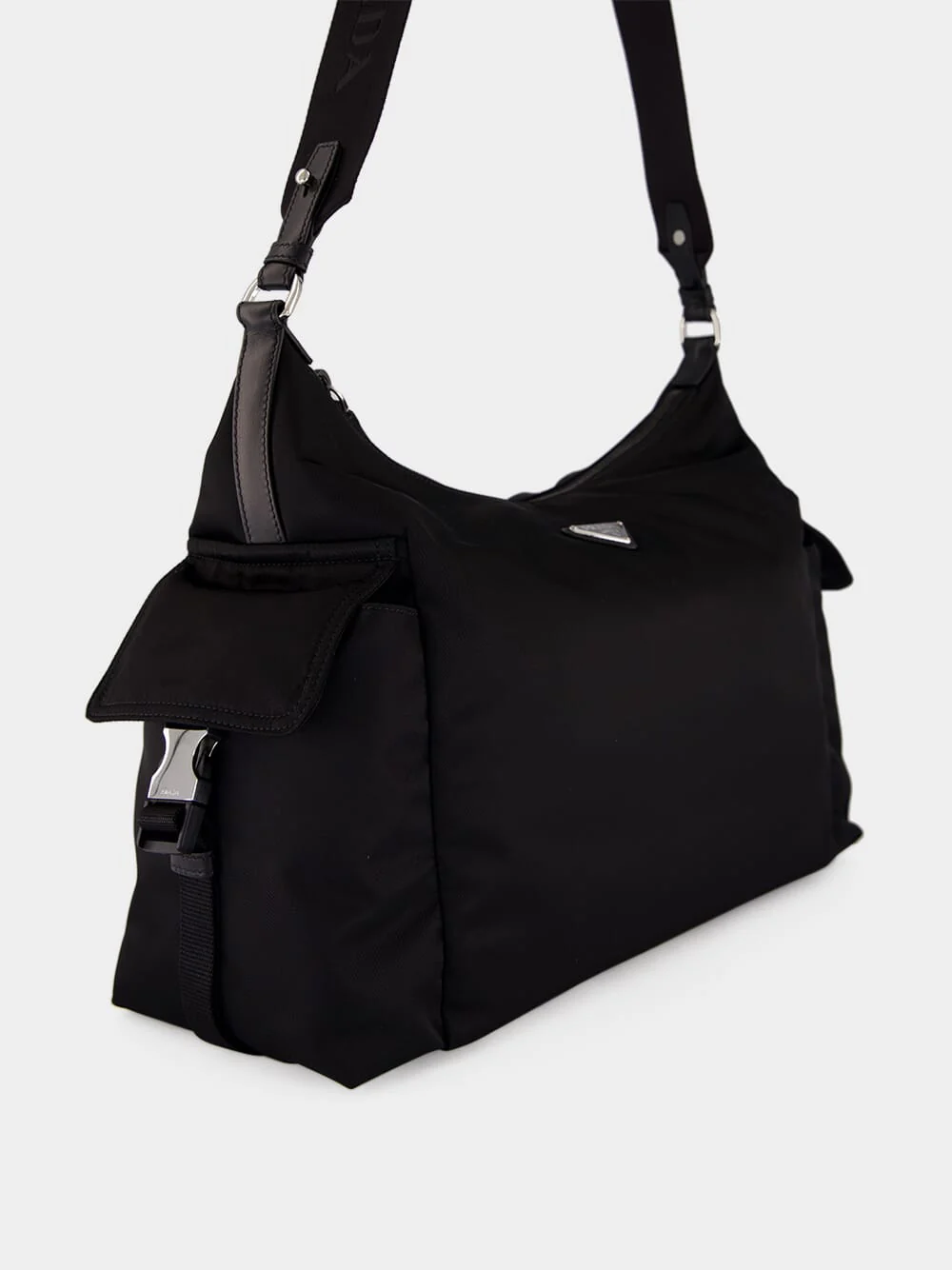 Black Re-Nylon and Leather Explore Bag - Image 5