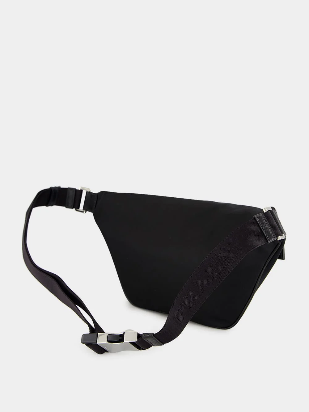 Black Re-Nylon and Saffiano Leather Belt Bag - Image 6
