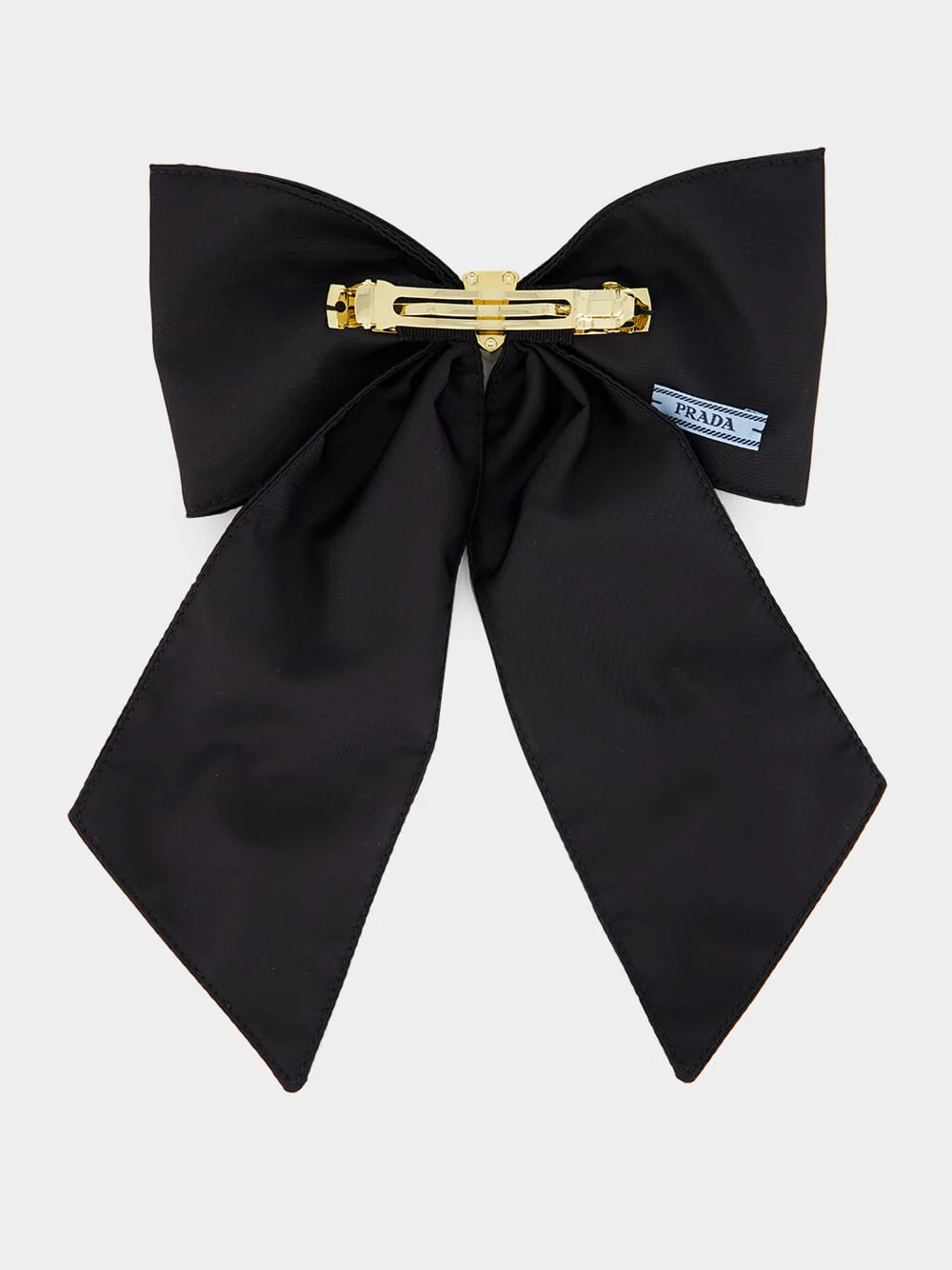 Black Re-Nylon Bow Hair Clip - Image 2
