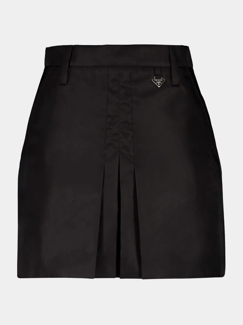 Black Re-Nylon Pleated Mini Skirt - Image 2