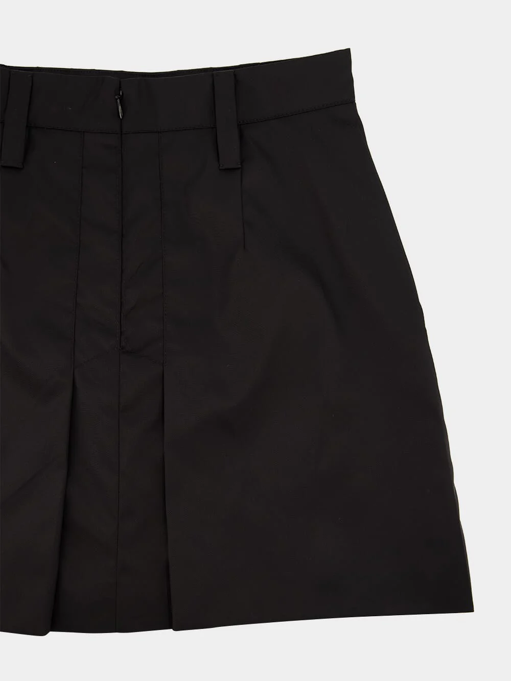 Black Re-Nylon Pleated Mini Skirt - Image 6