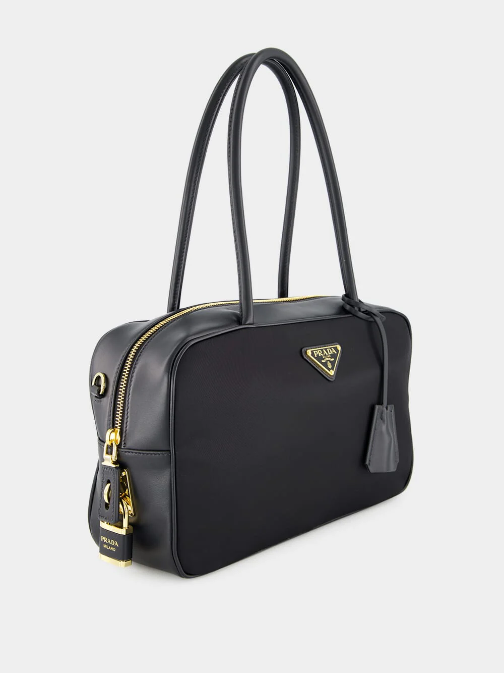 Black Re-Nylon Top-Handle Bag - Image 3