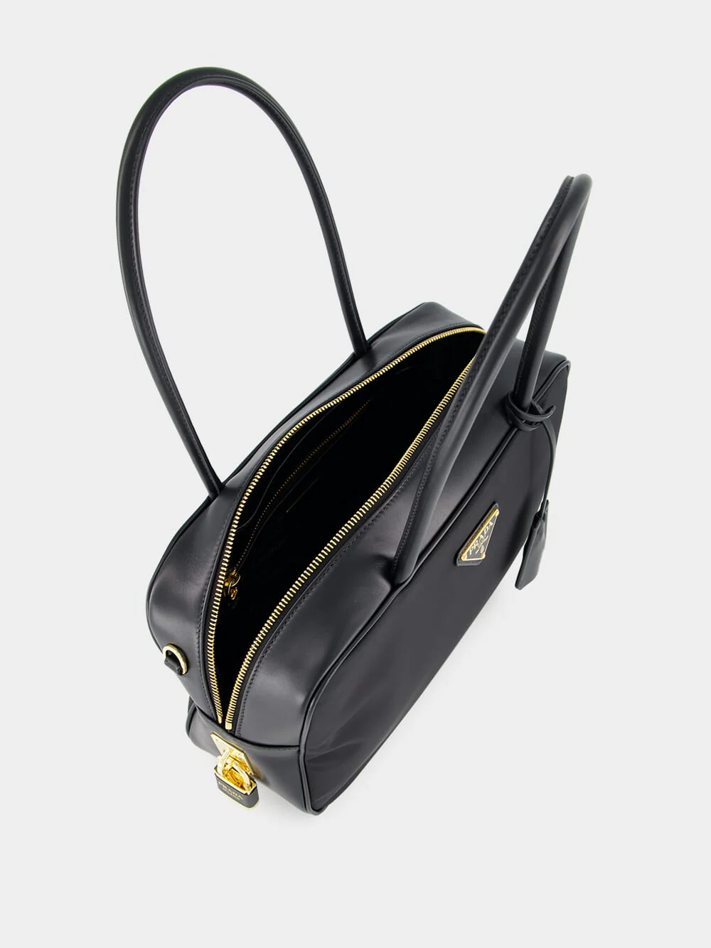 Black Re-Nylon Top-Handle Bag - Image 6