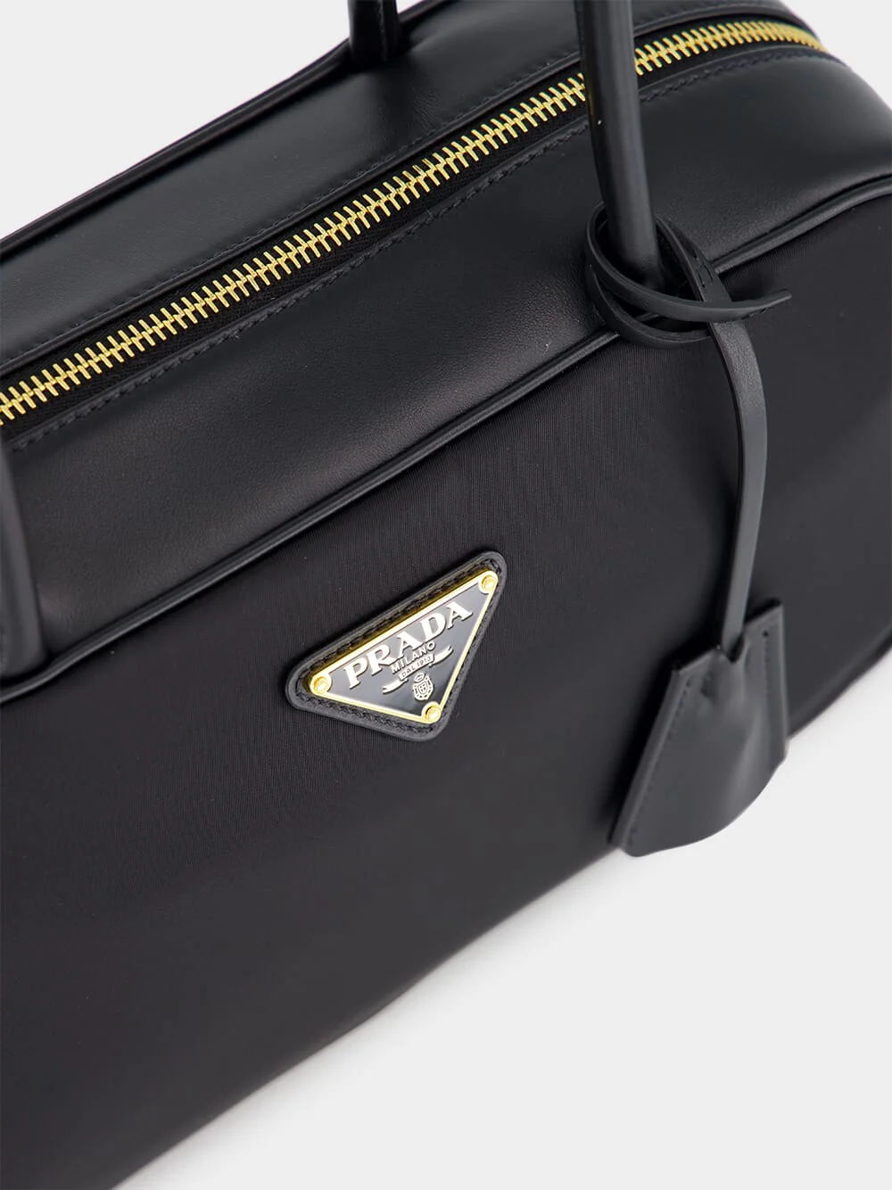 Black Re-Nylon Top-Handle Bag - Image 8