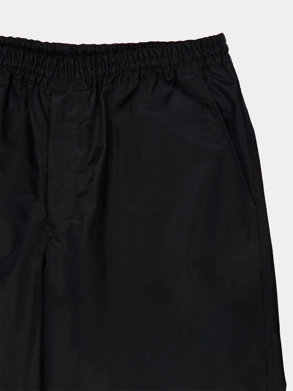 Black Re-Nylon Wide-Leg Pants - Image 3
