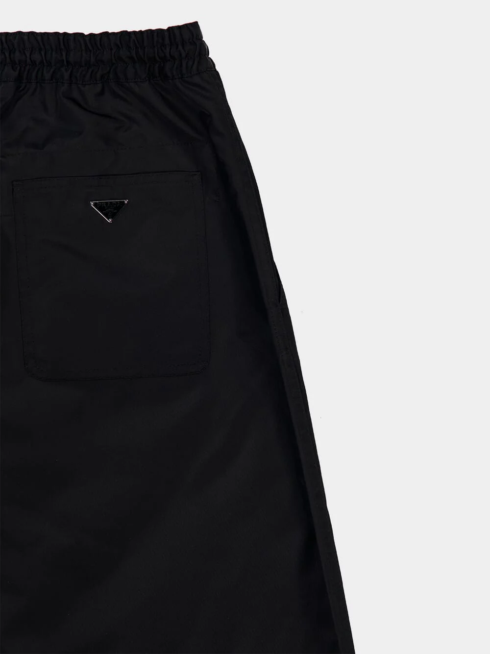 Black Re-Nylon Wide-Leg Pants - Image 4