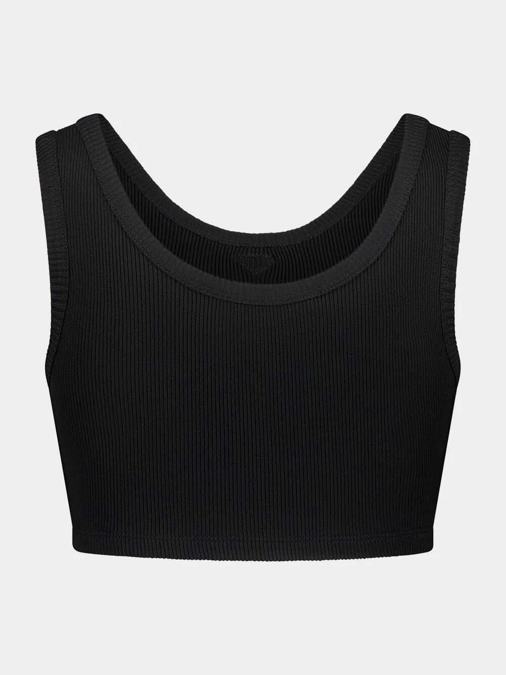 Black Ribbed Tank Top - Image 3