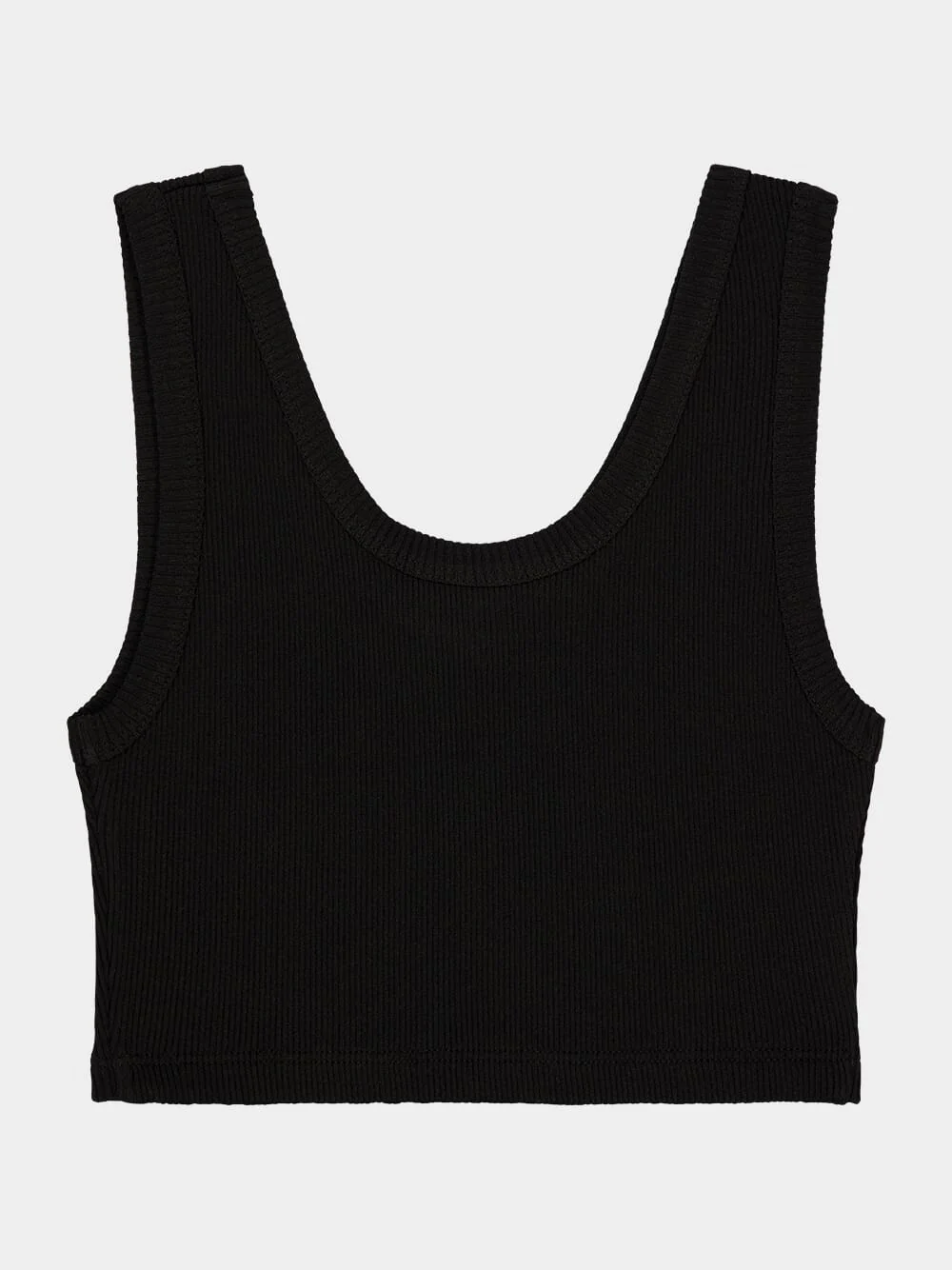 Black Ribbed Tank Top - Image 6