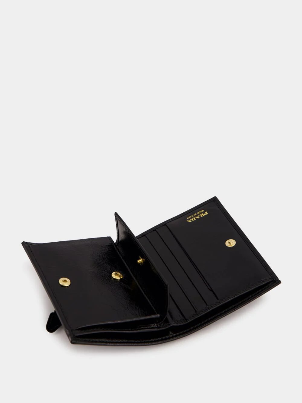 Black Saffiano Leather Compact Wallet - Image 2