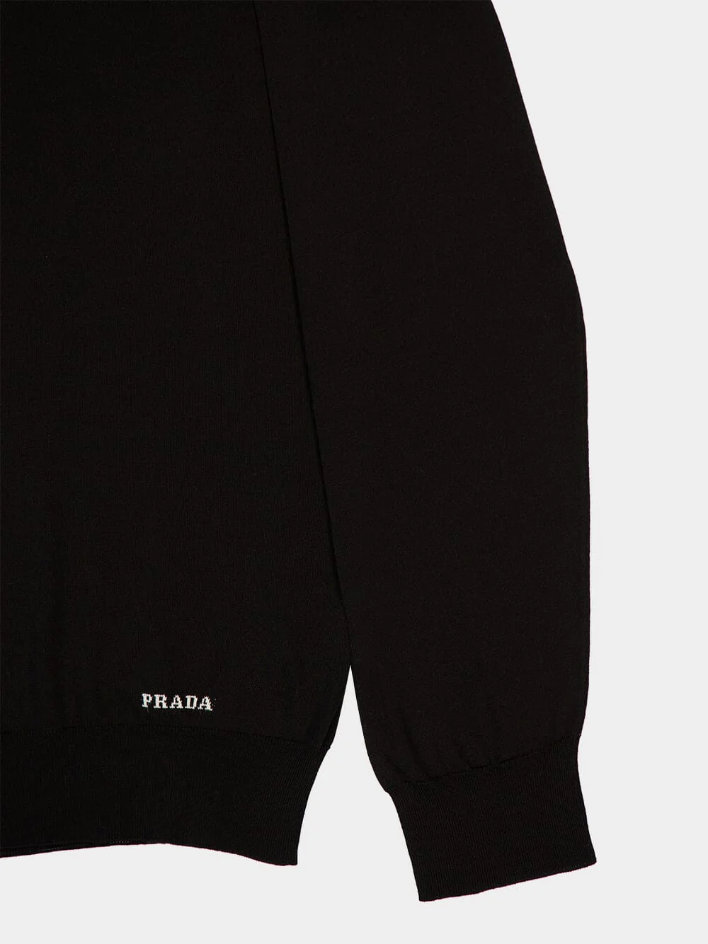 Black Silk Crew-Neck Sweater - Image 4