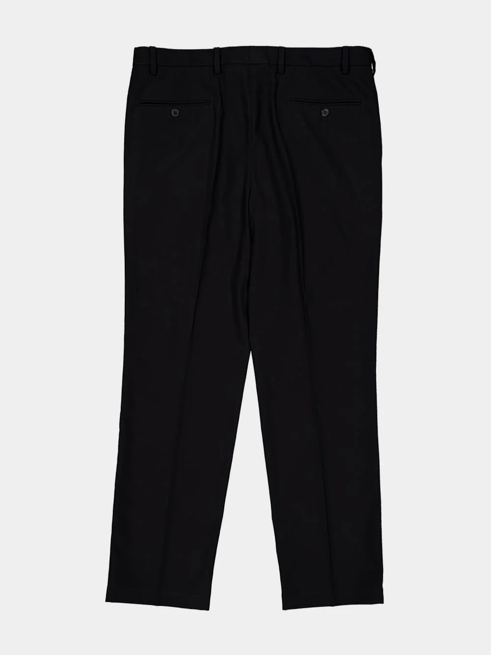 Black Slim Fit Trousers with Triangle Key Ring - Image 6