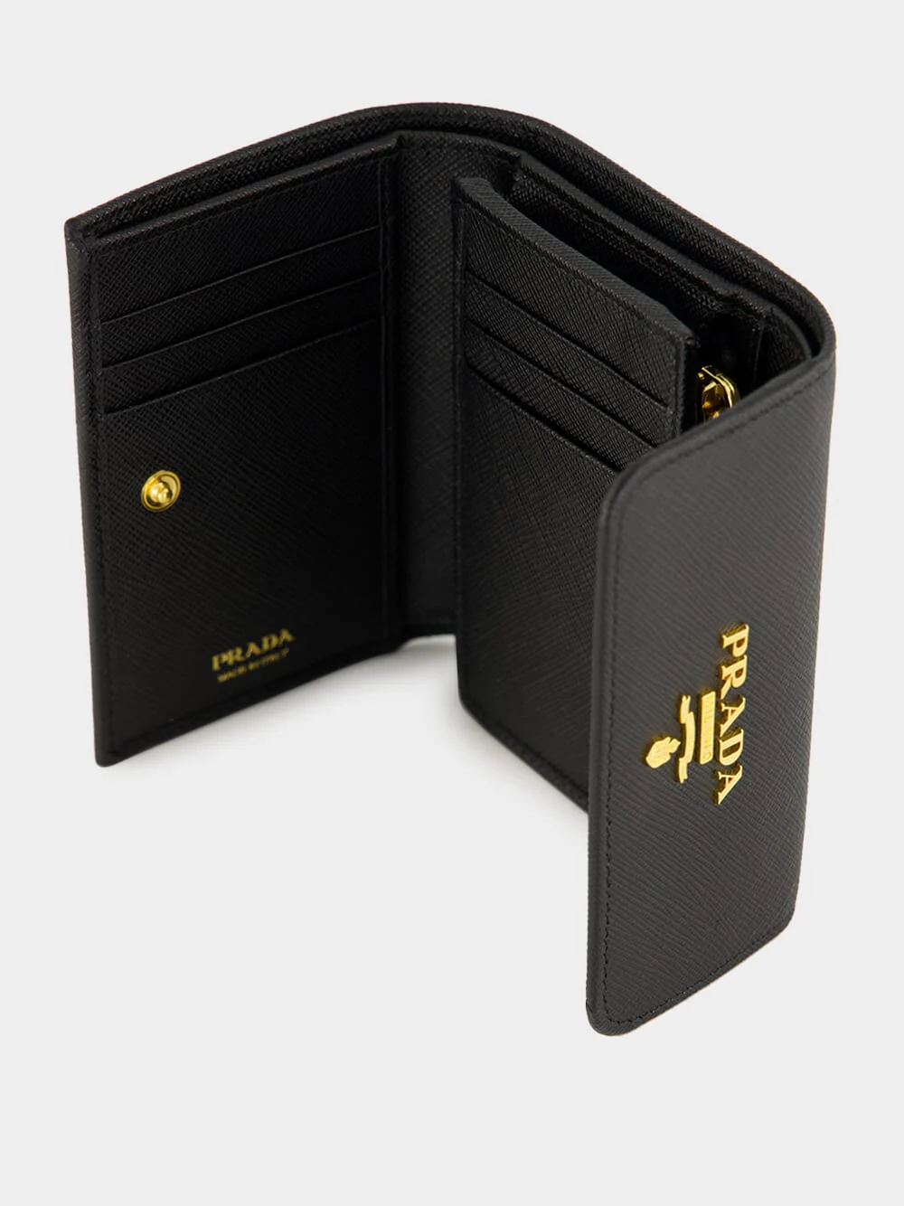 Black Small Saffiano Leather Wallet - Image 3