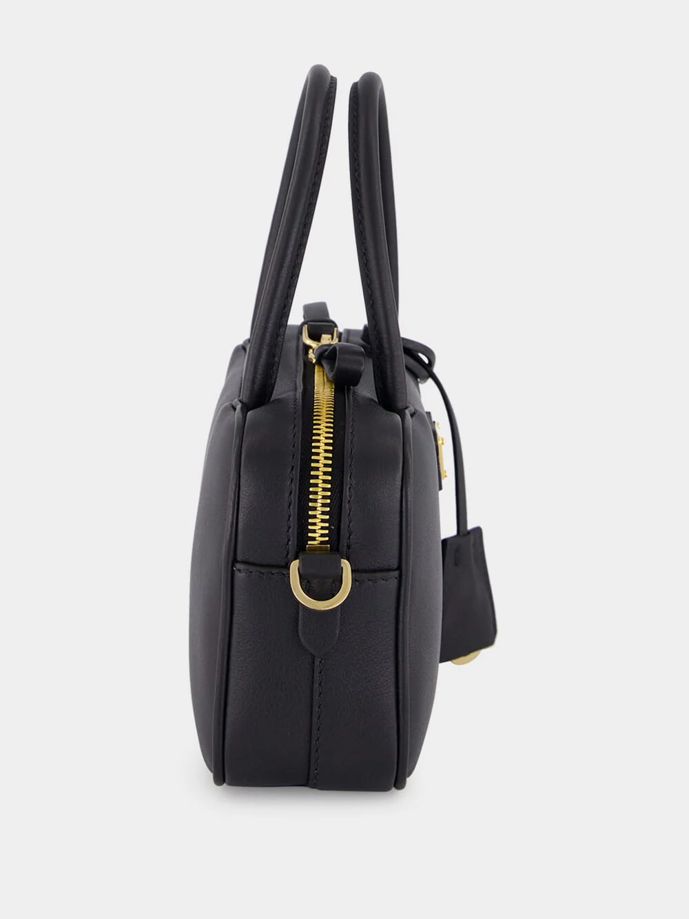 Black Soft Grain Leather Handbag - Image 4