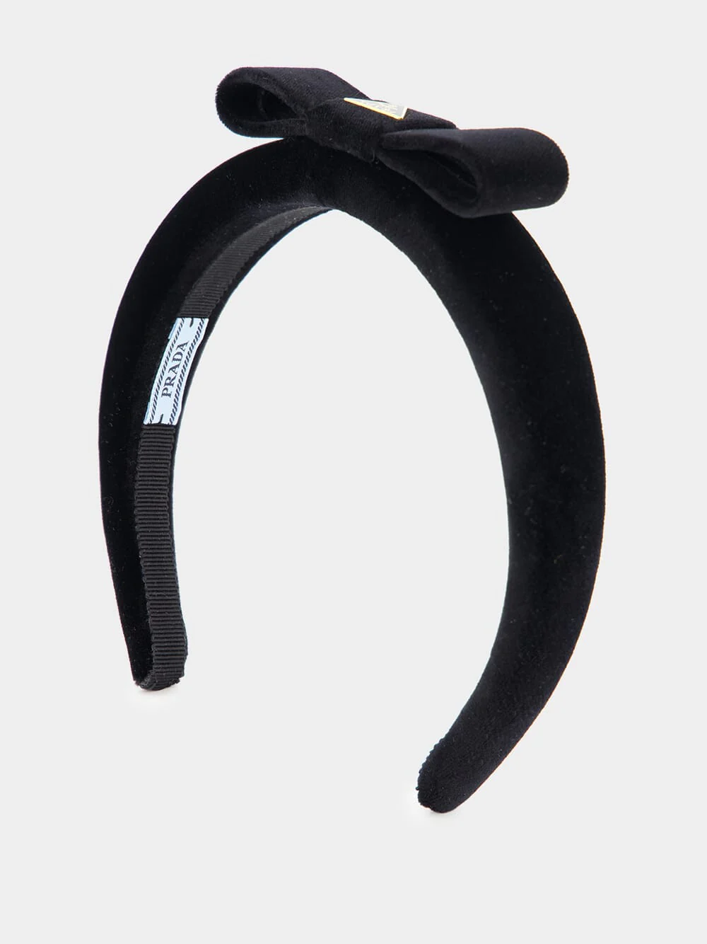 Black Velvet Headband with Bow - Image 2