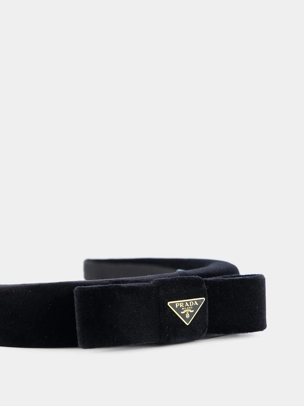Black Velvet Headband with Bow - Image 6