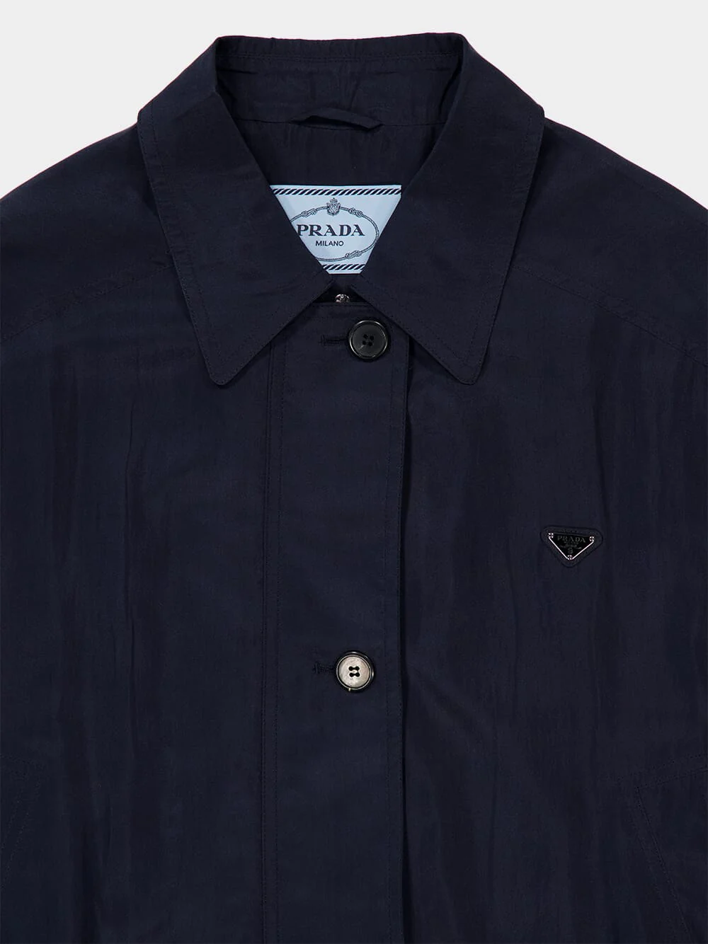 Blue Buttoned Silk Jacket - Image 5
