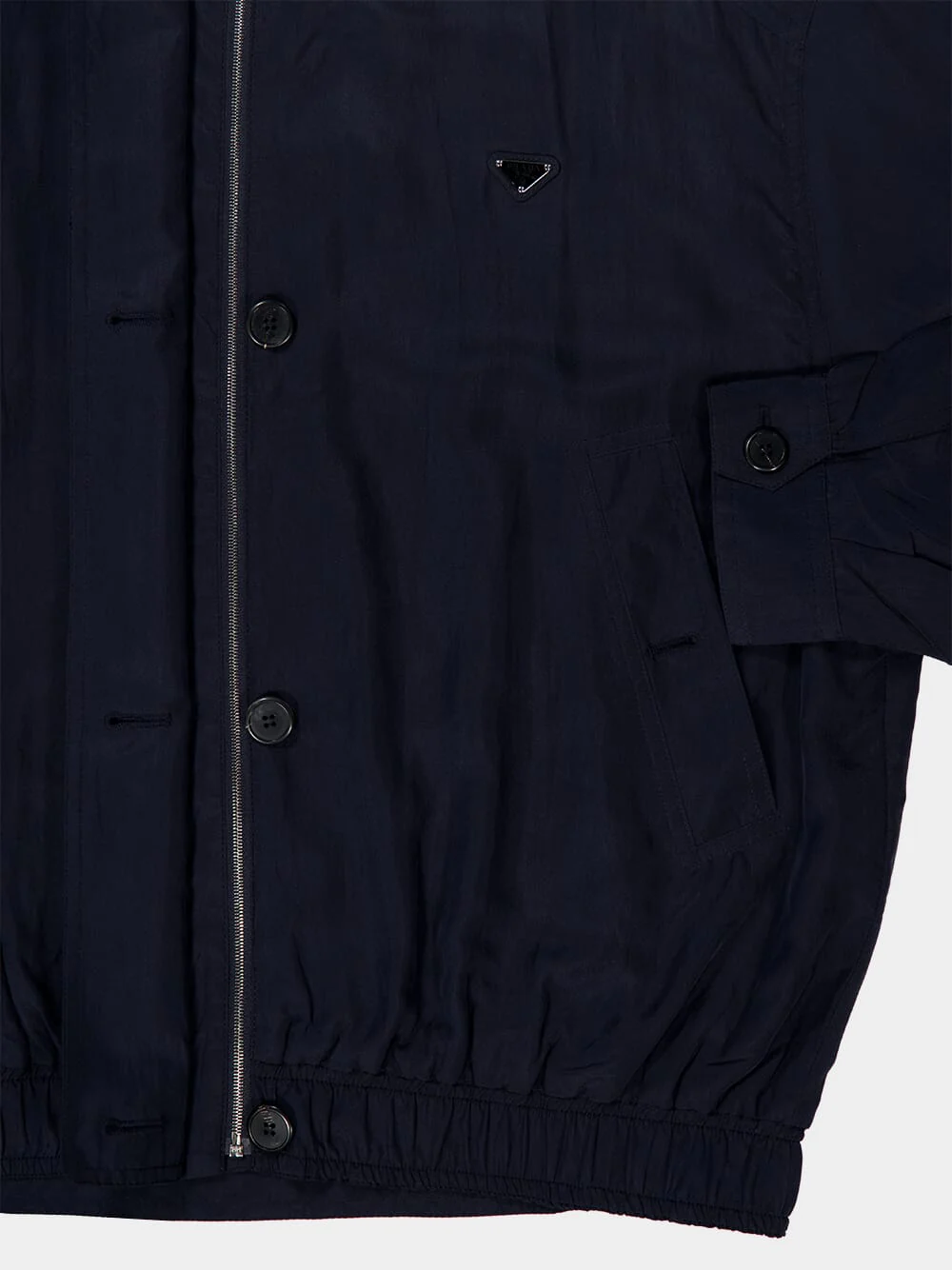 Blue Buttoned Silk Jacket - Image 6