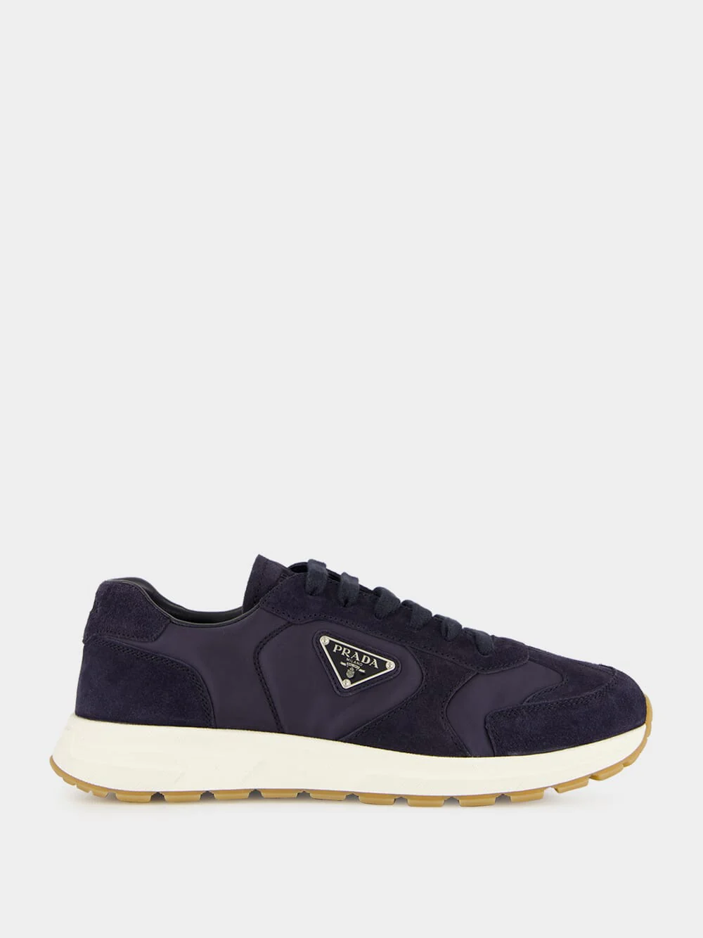 Blue Prax Suede and Re-Nylon Sneakers