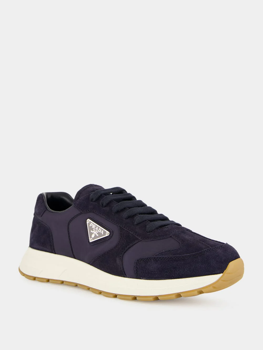 Blue Prax Suede and Re-Nylon Sneakers - Image 2