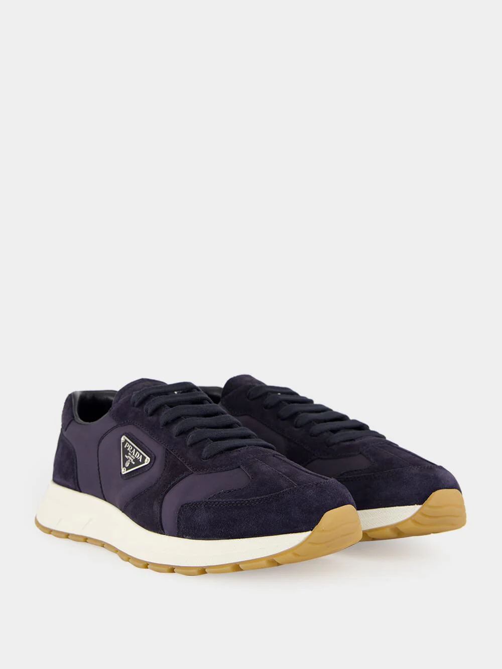 Blue Prax Suede and Re-Nylon Sneakers - Image 3