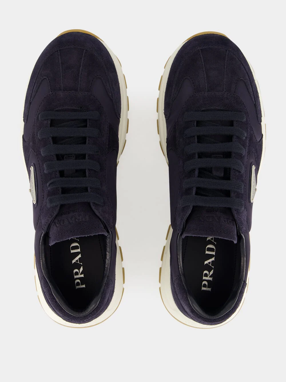 Blue Prax Suede and Re-Nylon Sneakers - Image 4