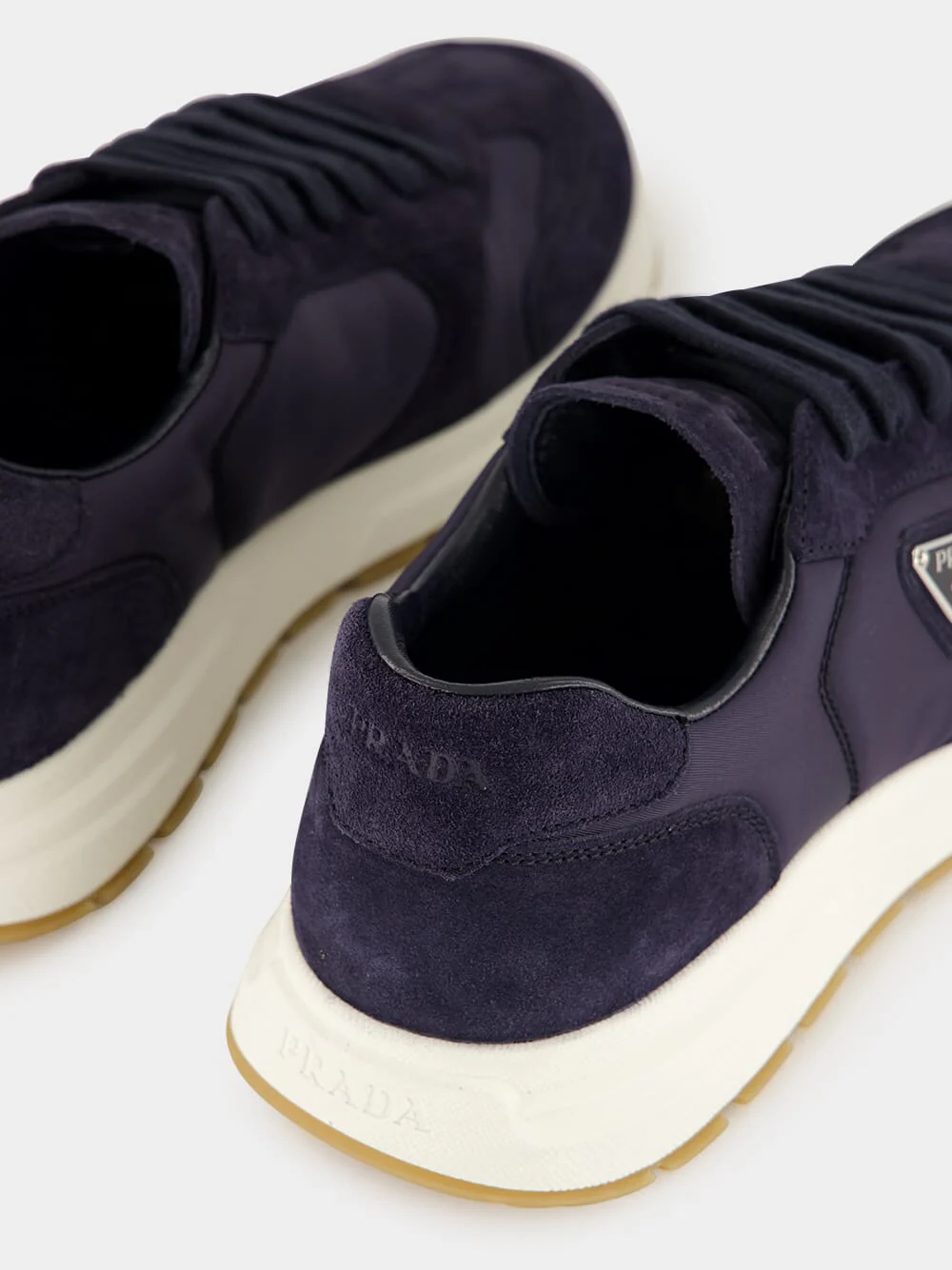 Blue Prax Suede and Re-Nylon Sneakers - Image 6