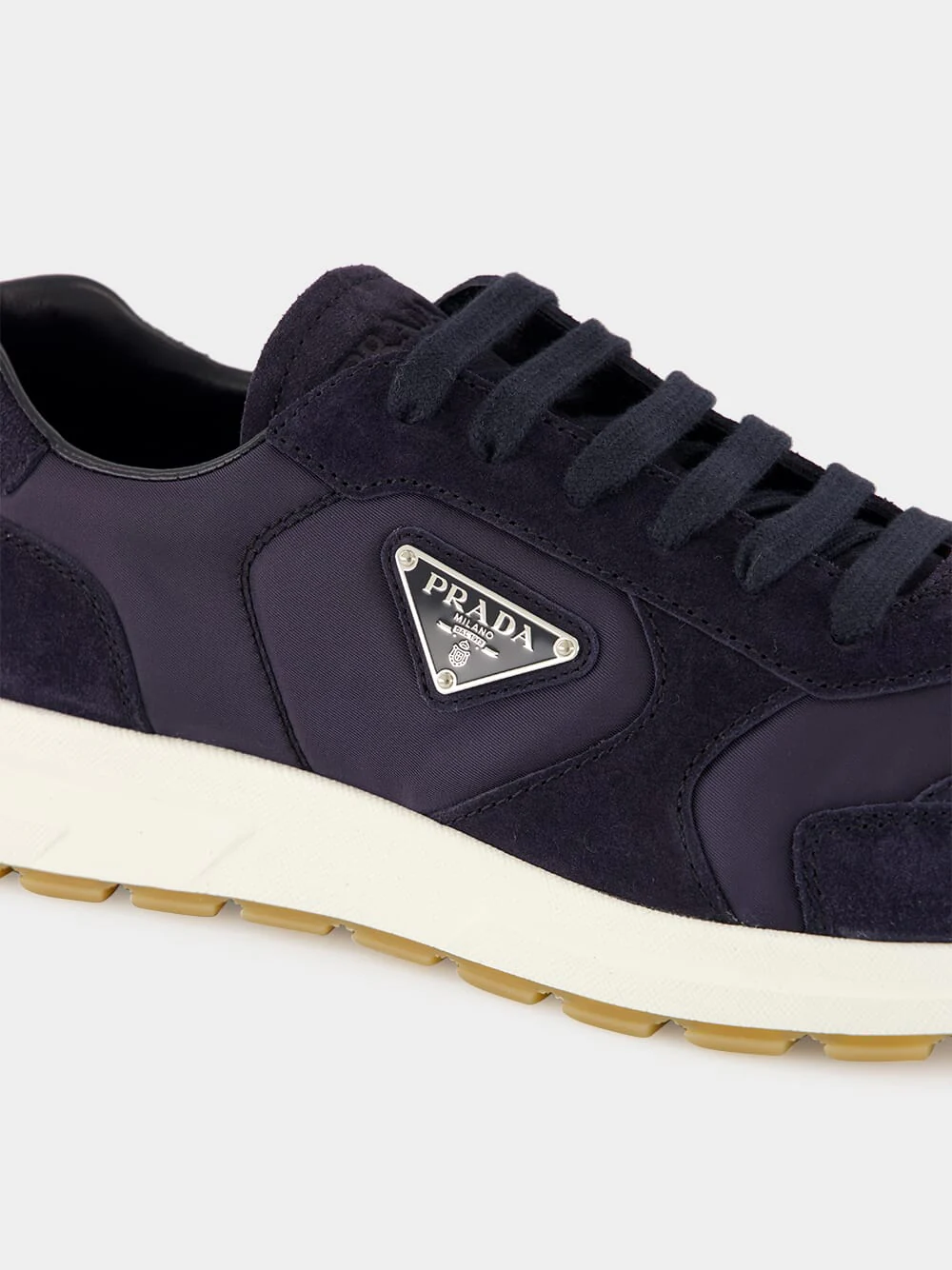 Blue Prax Suede and Re-Nylon Sneakers - Image 7