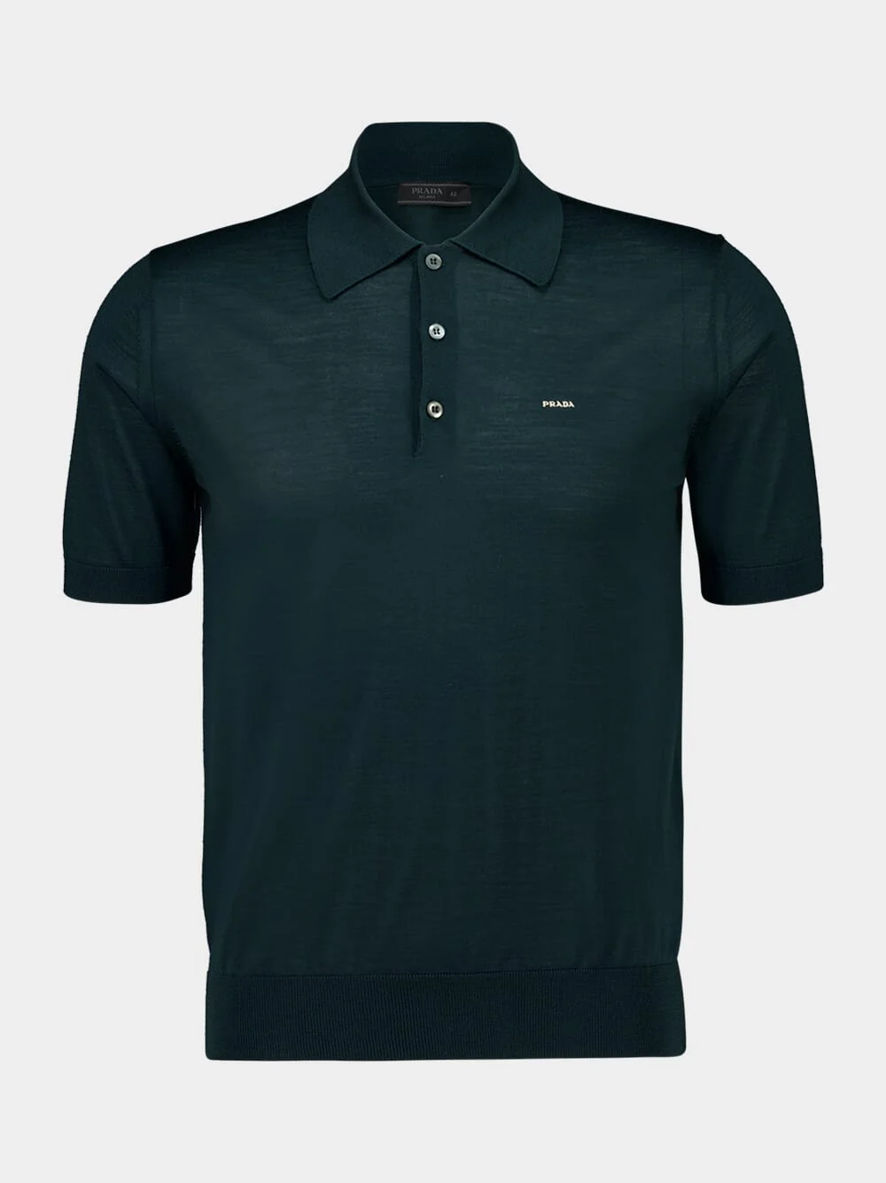 Bottle Green Superfine Wool Polo Shirt
