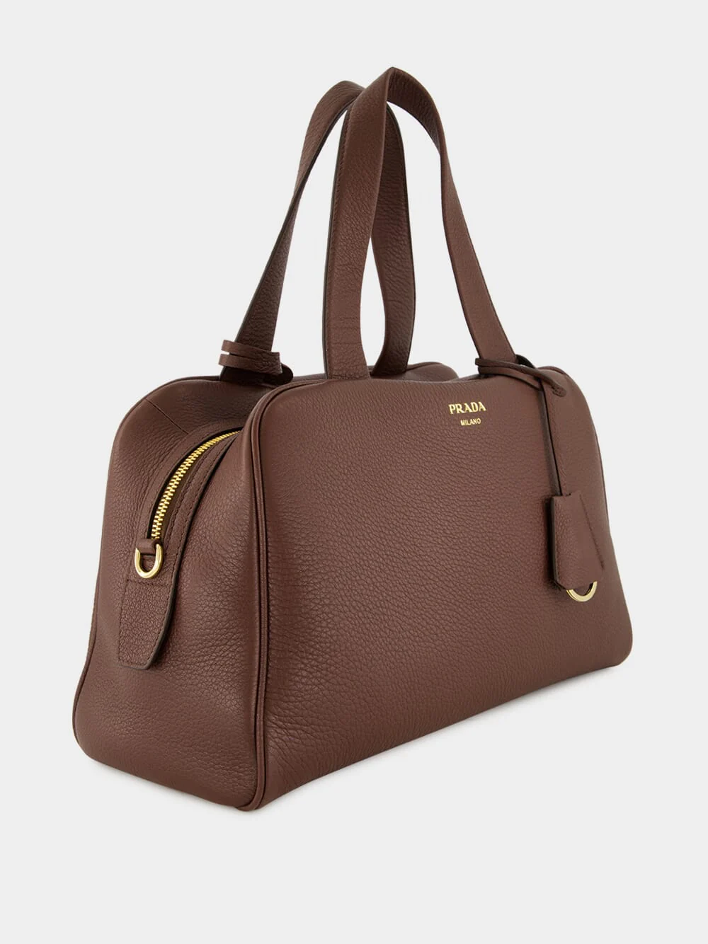 Brown Leather Top-Handle Bag - Image 3
