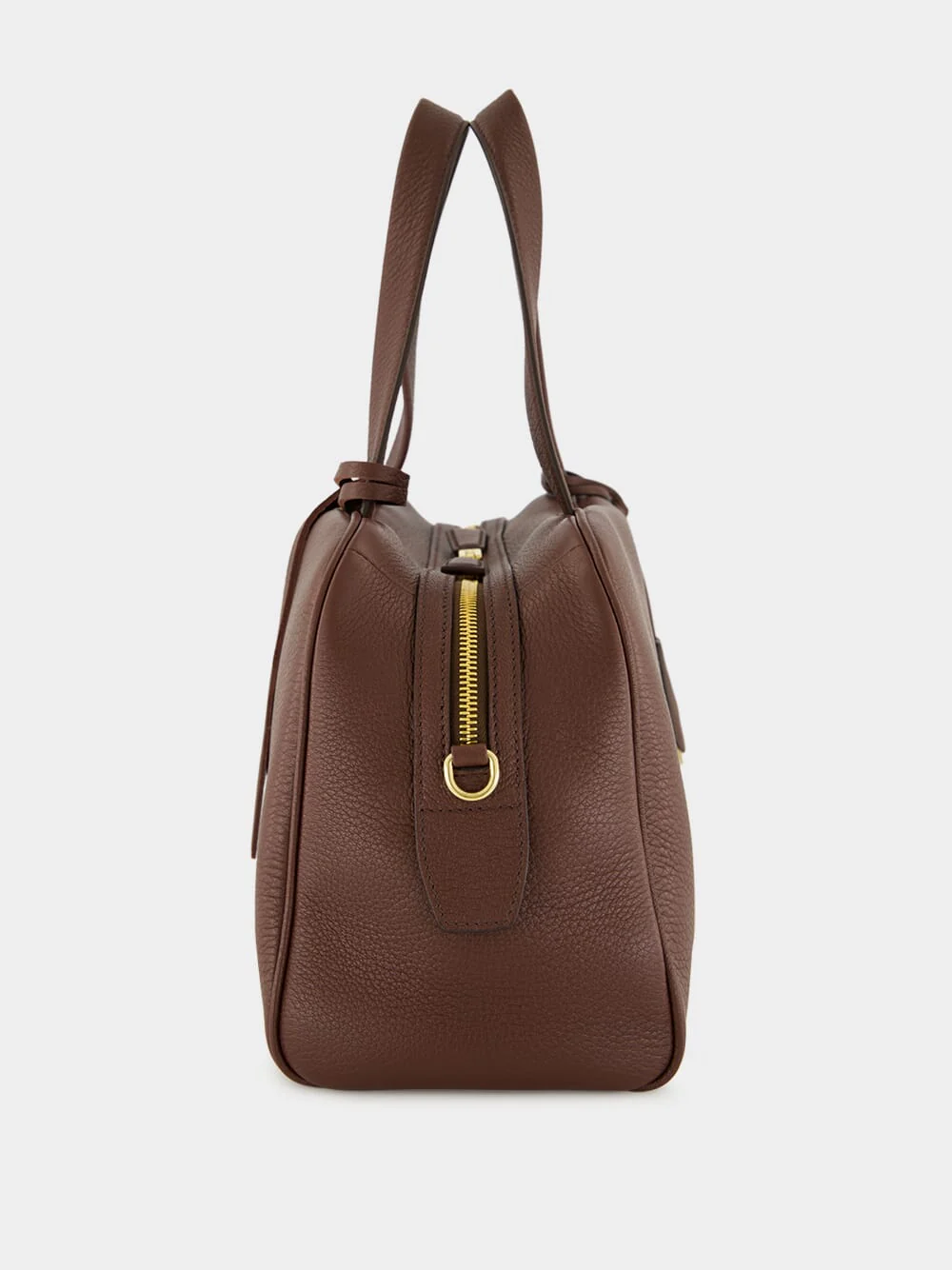 Brown Leather Top-Handle Bag - Image 4