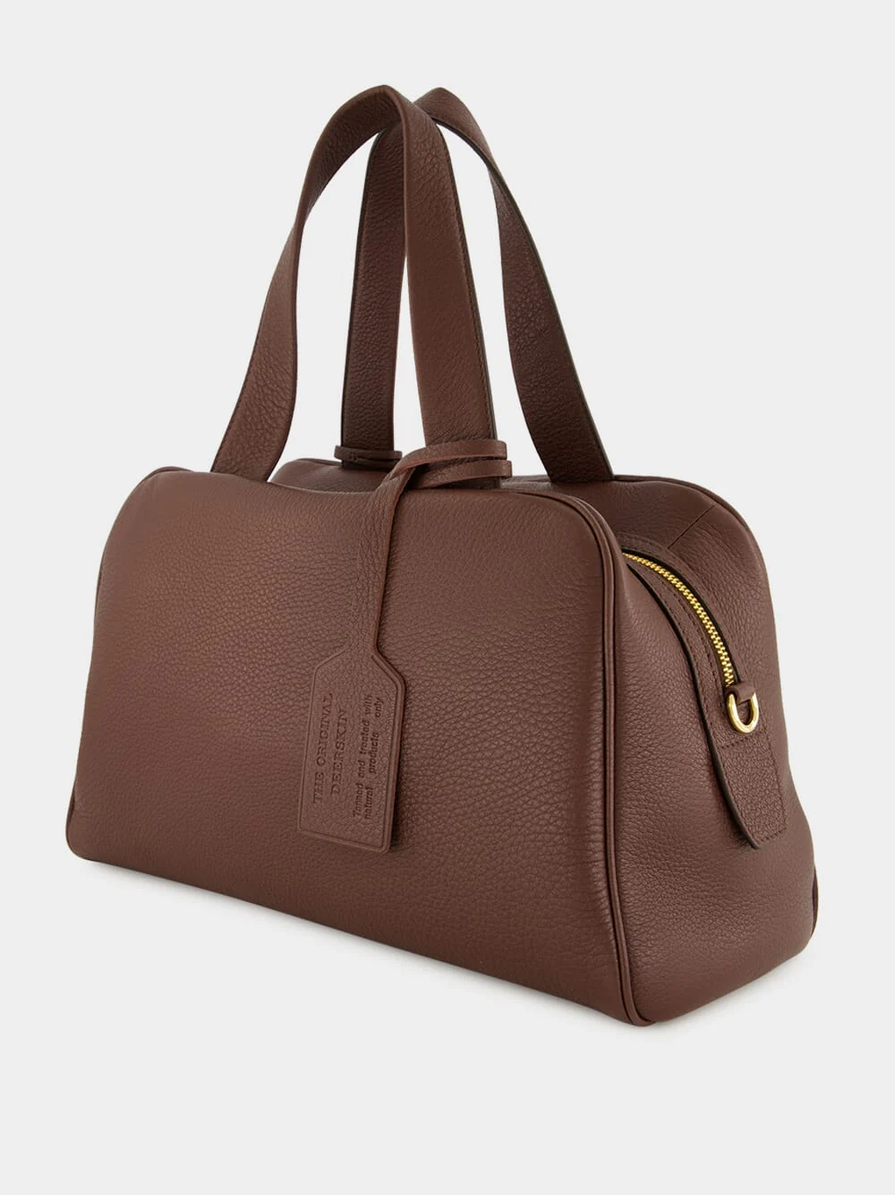 Brown Leather Top-Handle Bag - Image 5