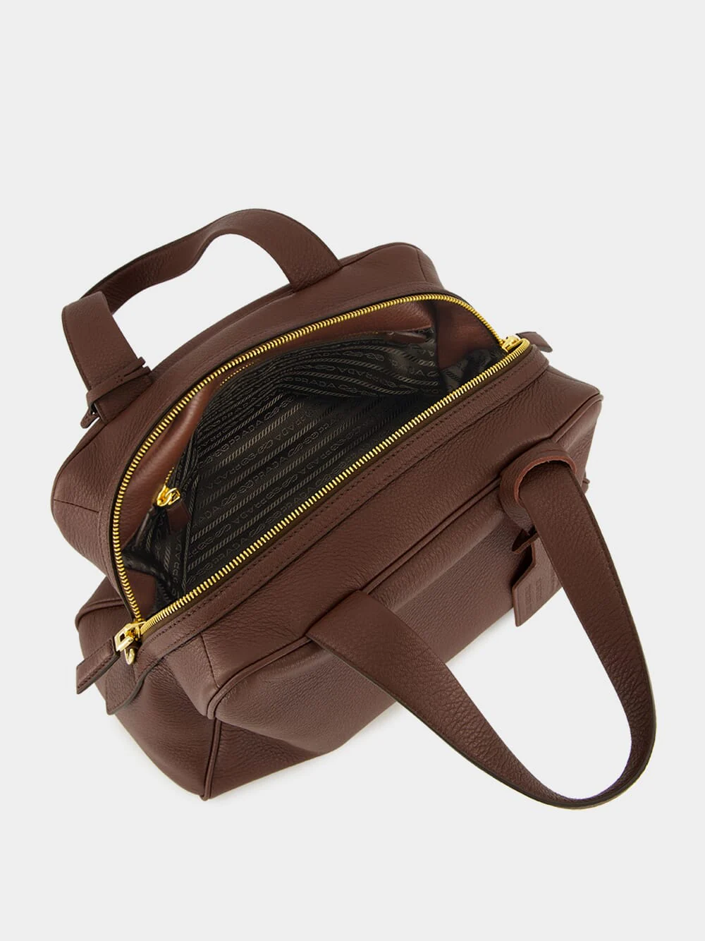 Brown Leather Top-Handle Bag - Image 6