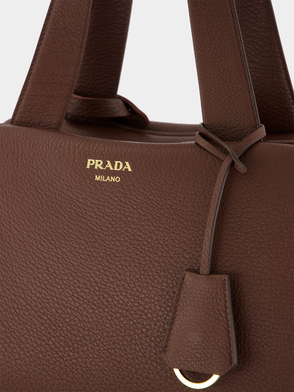 Brown Leather Top-Handle Bag - Image 8
