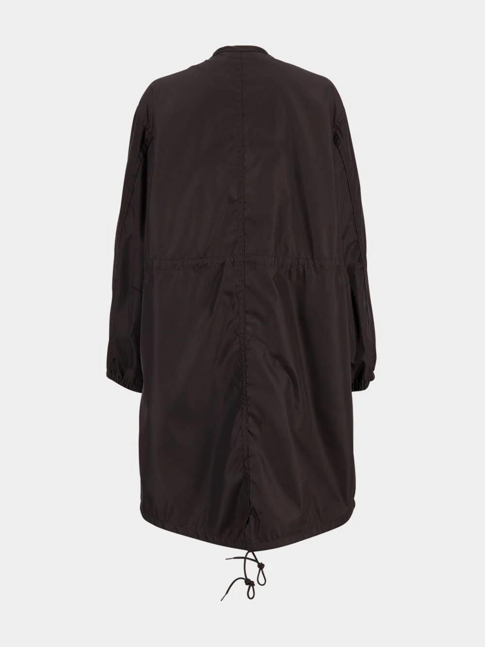Brown Re-Nylon Buttoned Raincoat - Image 2