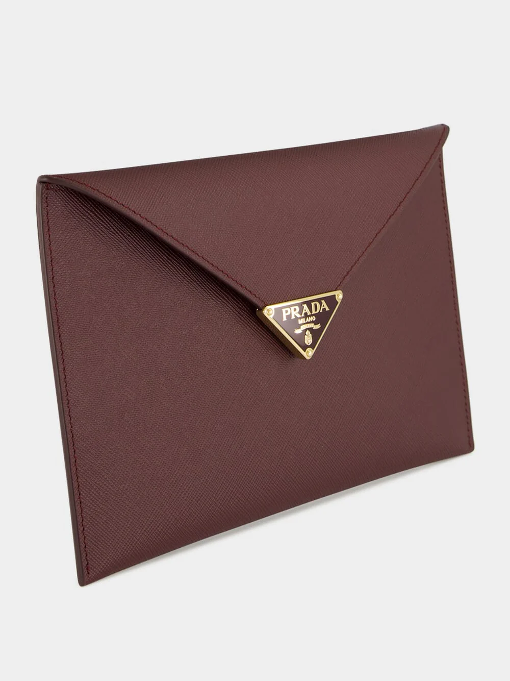 Burgundy Saffiano Envelope Clutch - Image 2