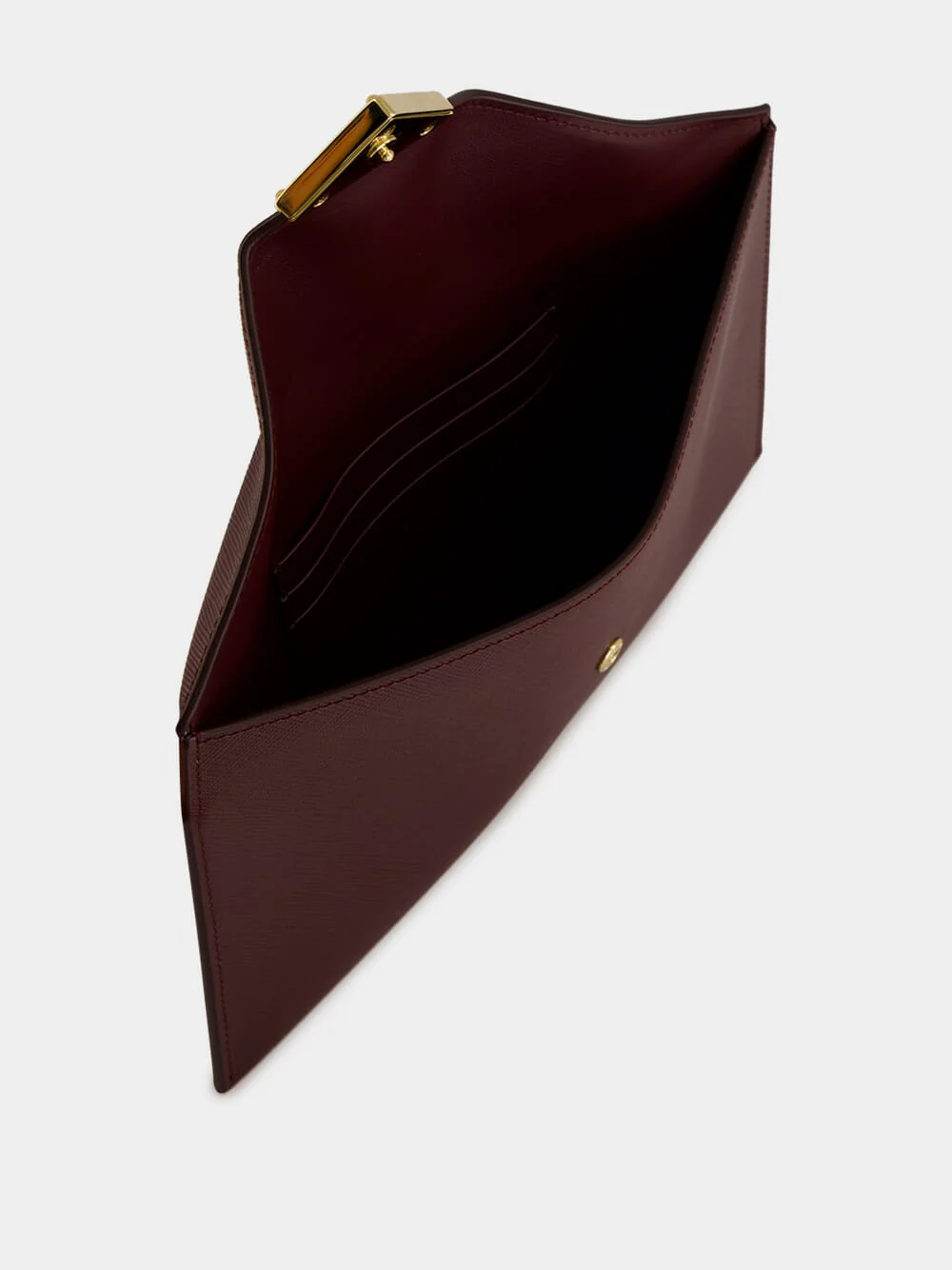 Burgundy Saffiano Envelope Clutch - Image 5
