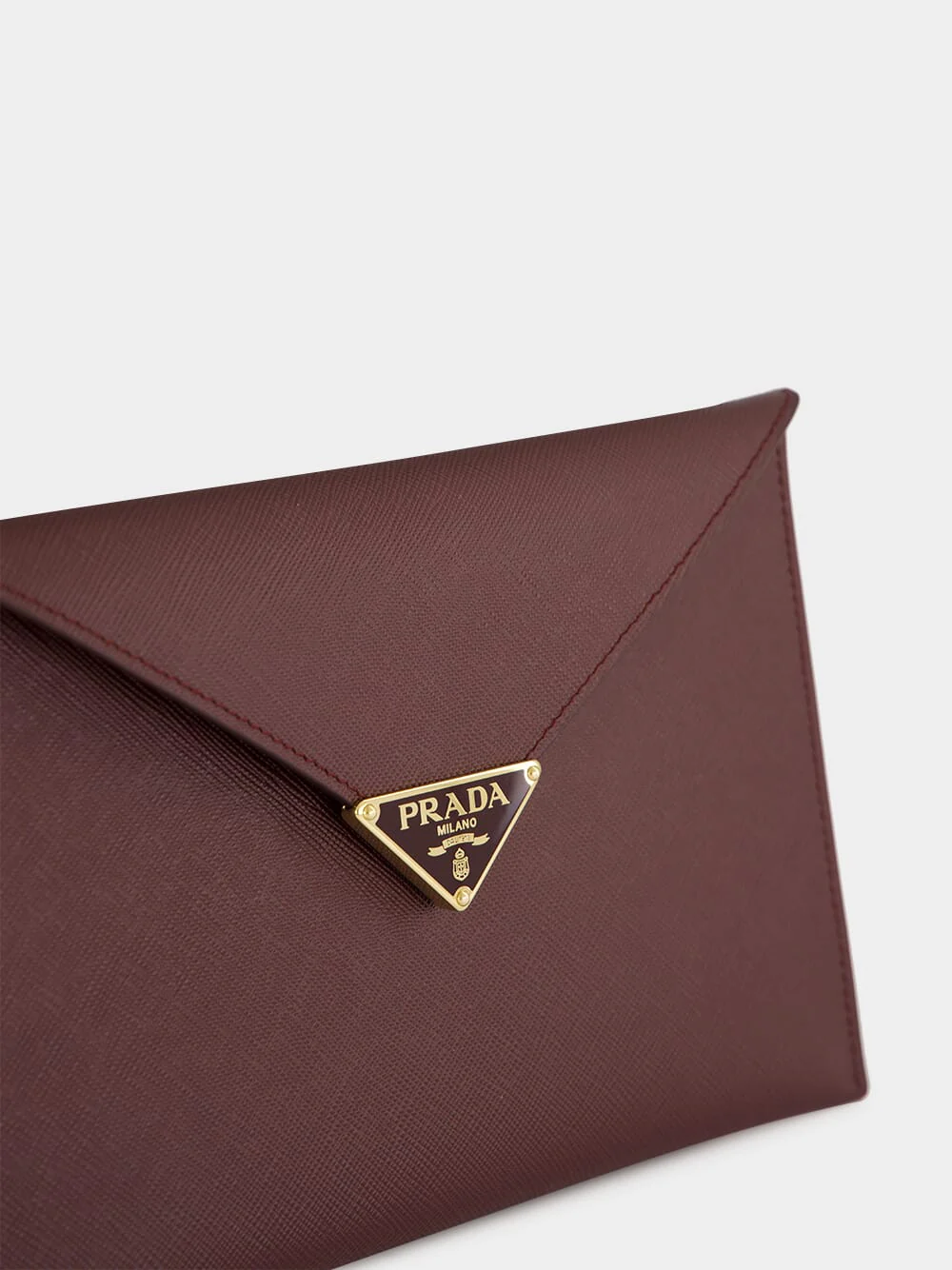 Burgundy Saffiano Envelope Clutch - Image 6