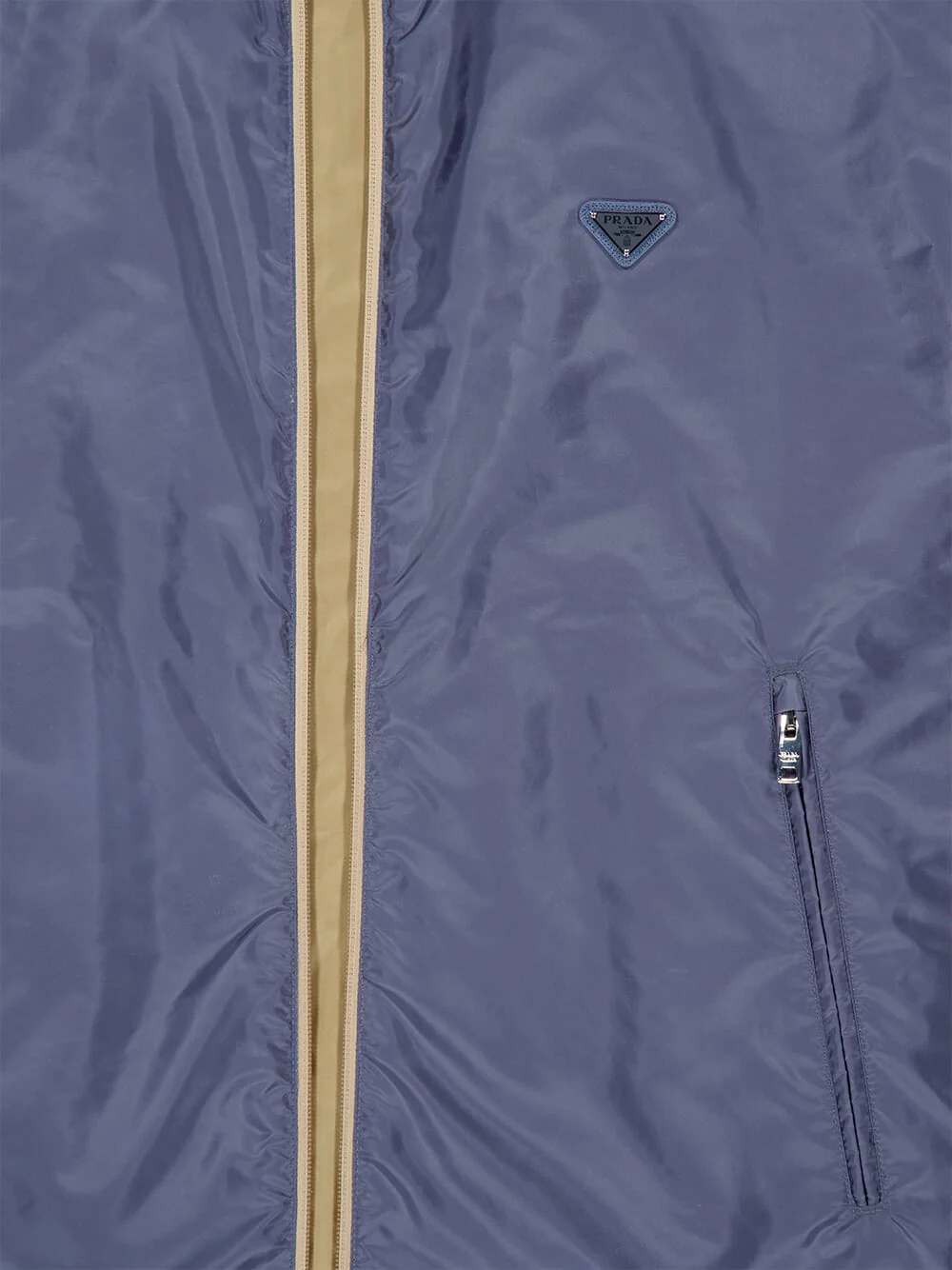 Camel and Aviation Blue Re-Nylon Reversible Jacket - Image 9