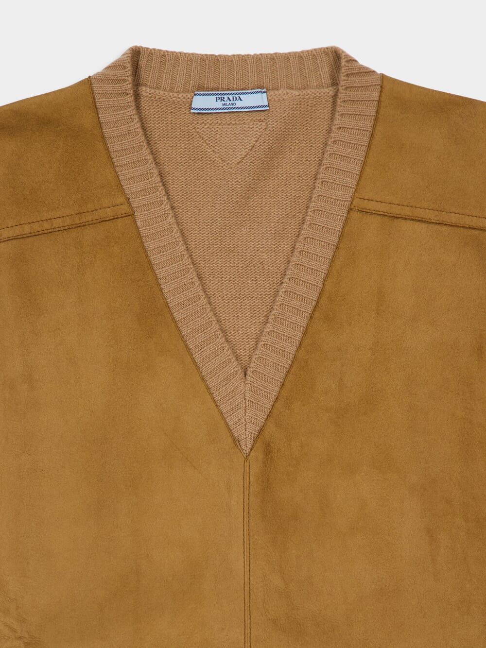 Camel and Tobacco Cashmere Jumper - Image 3