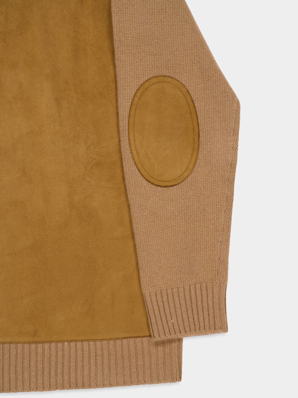Camel and Tobacco Cashmere Jumper - Image 4