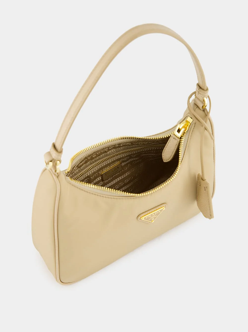 Camel Mini Prada Re-Edition 2005 Bag - Image 5