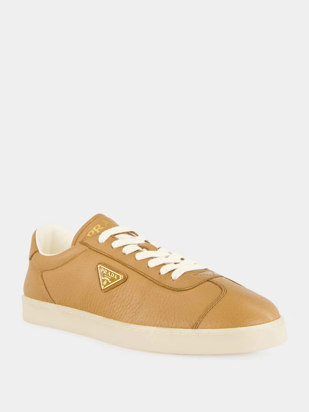 Caramel Low-Top Leather Sneakers - Image 2